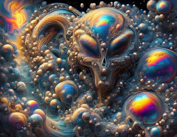 Glinda's Bubble Flight in Candy Art Style