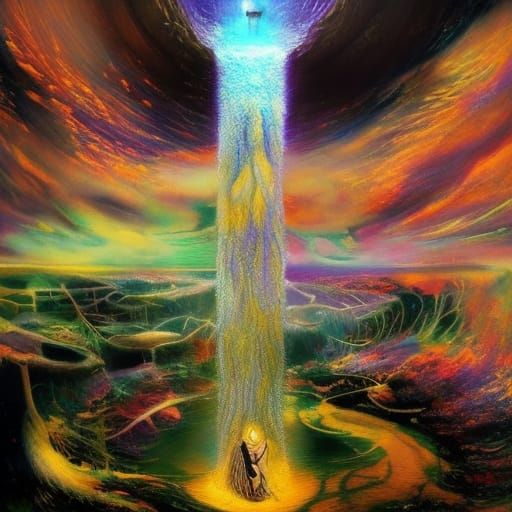 Abyss View with Volumetric Light and Tracery