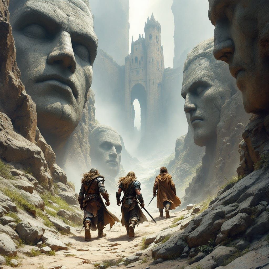 Fantasy Adventurers Journey Through Ancient Lands