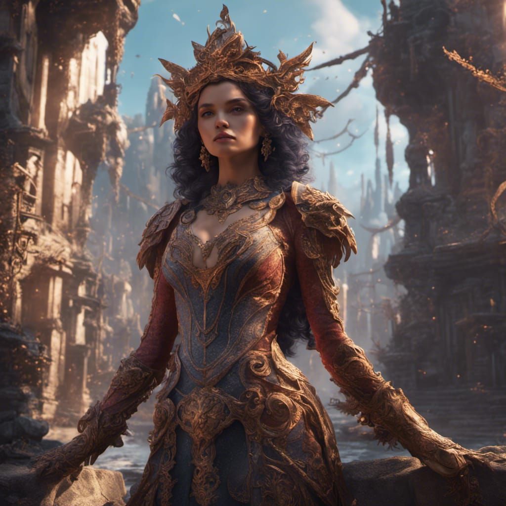 Fantastical Women: Detailed Matte Painting in Deep Color