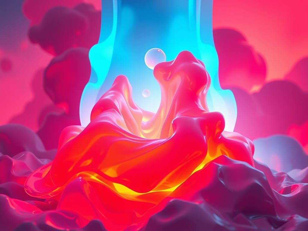 Cosmic Cyberpunk Dusk Landscape