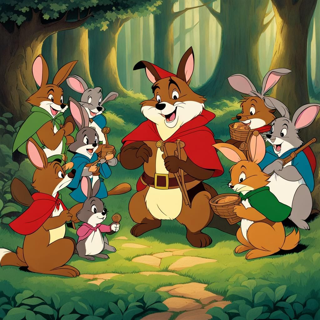 Robin Hood and Little John Teach Bunnies