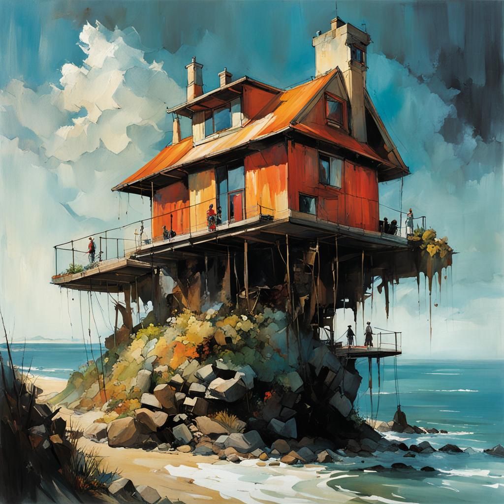 Spine-Chilling Whimsical House by the Sea