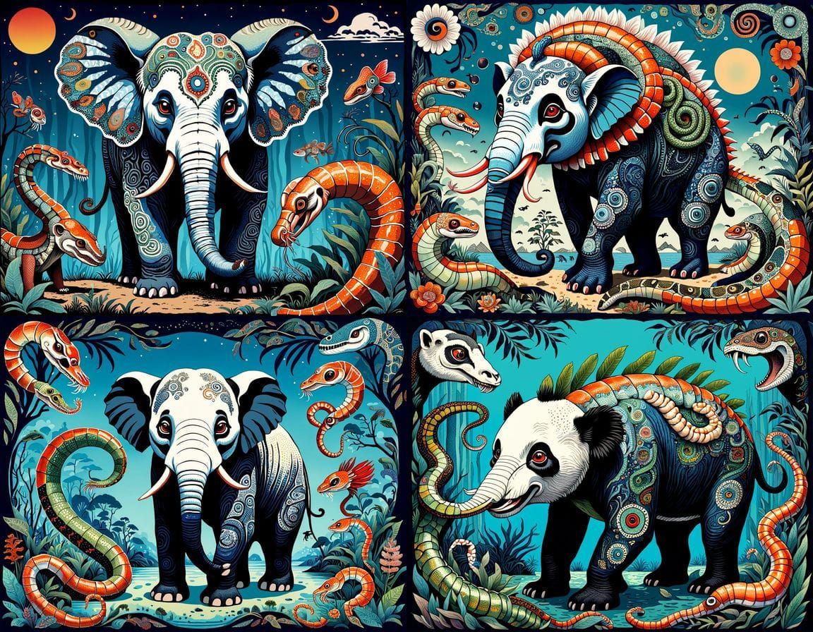 Surreal Whimsy in Intricately Detailed Style