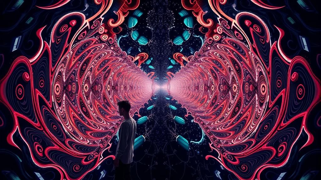 Surreal Fantasy Portrait in MC Escher Style