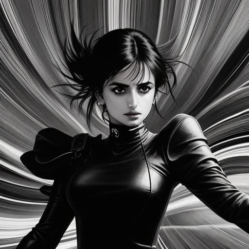 Grungy Gothic Portrait of Penelope Cruz