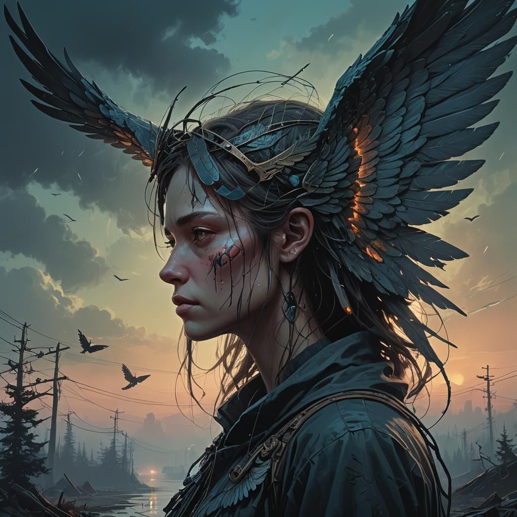 Dark Fantasy Concept Art in Soft, Mystic Light