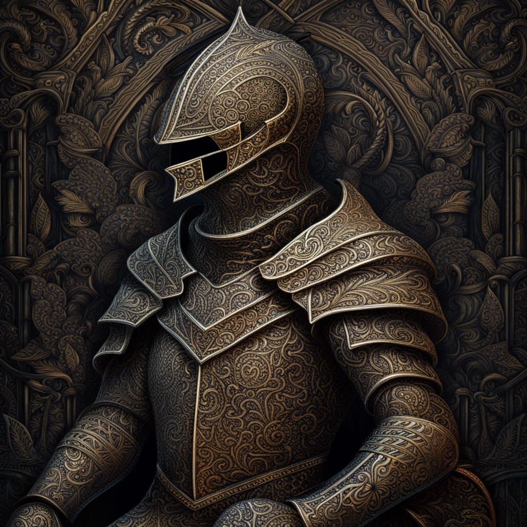 Illusion Knight in Symbolic Style with Moody Lighting