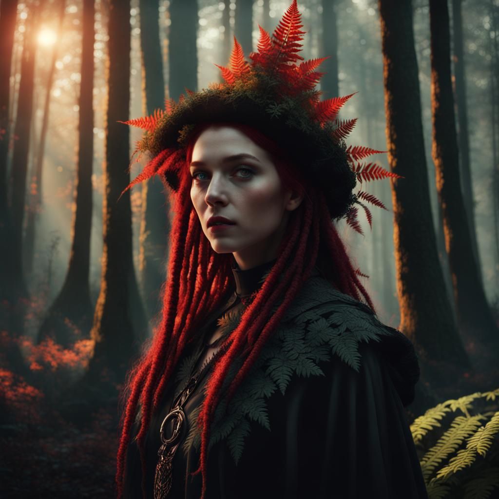 Beauty Witch in the autuum sun