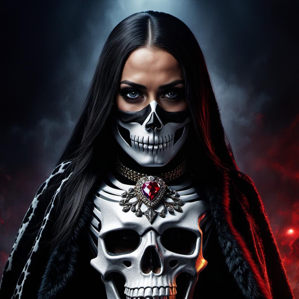 Skeleton Warrior Queen in Jeweled Finery