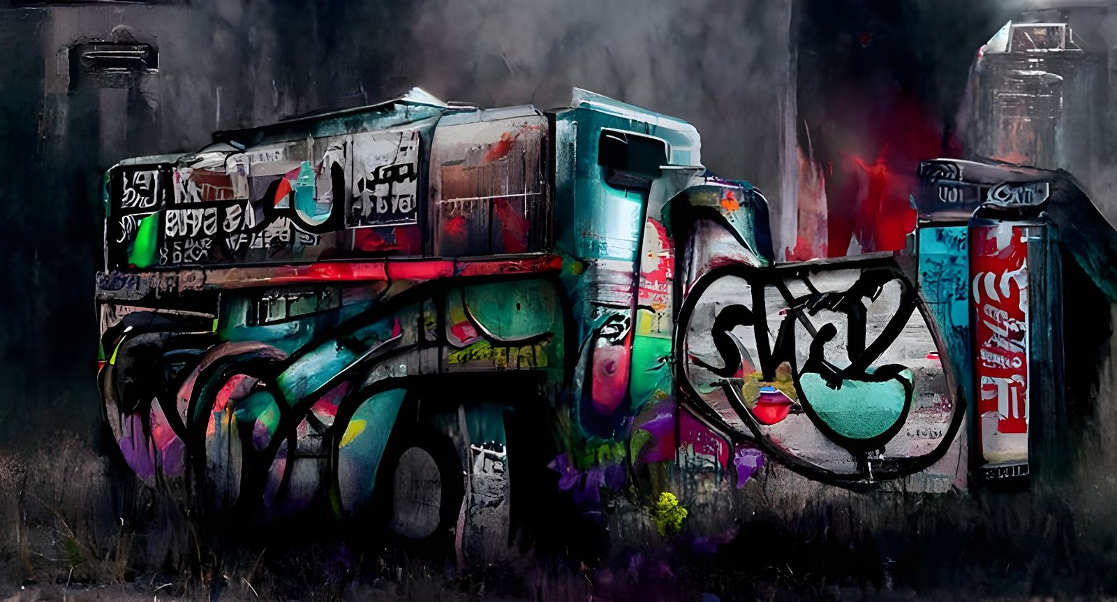 Graffiti Art in Pastel Colors with 3D Shading
