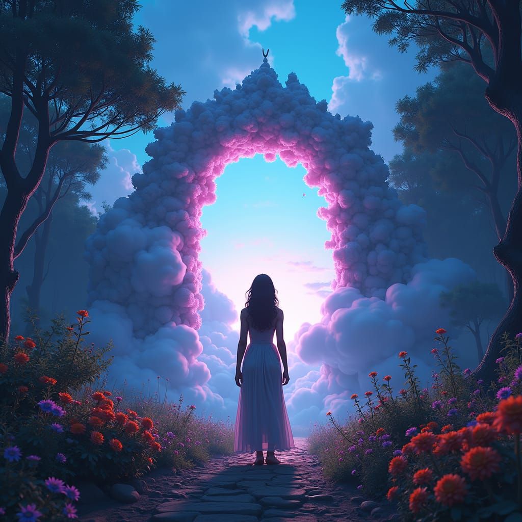 AOC at Mystical Portal in High-Fantasy Style
