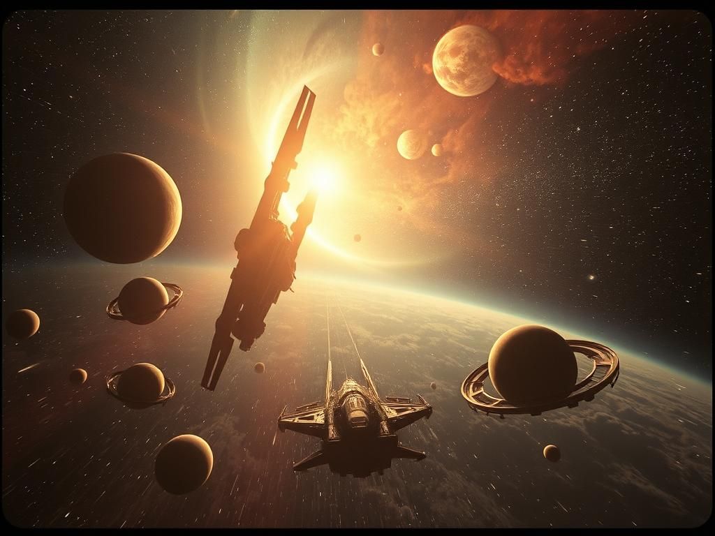 Cosmic Flight Through Starry Skies