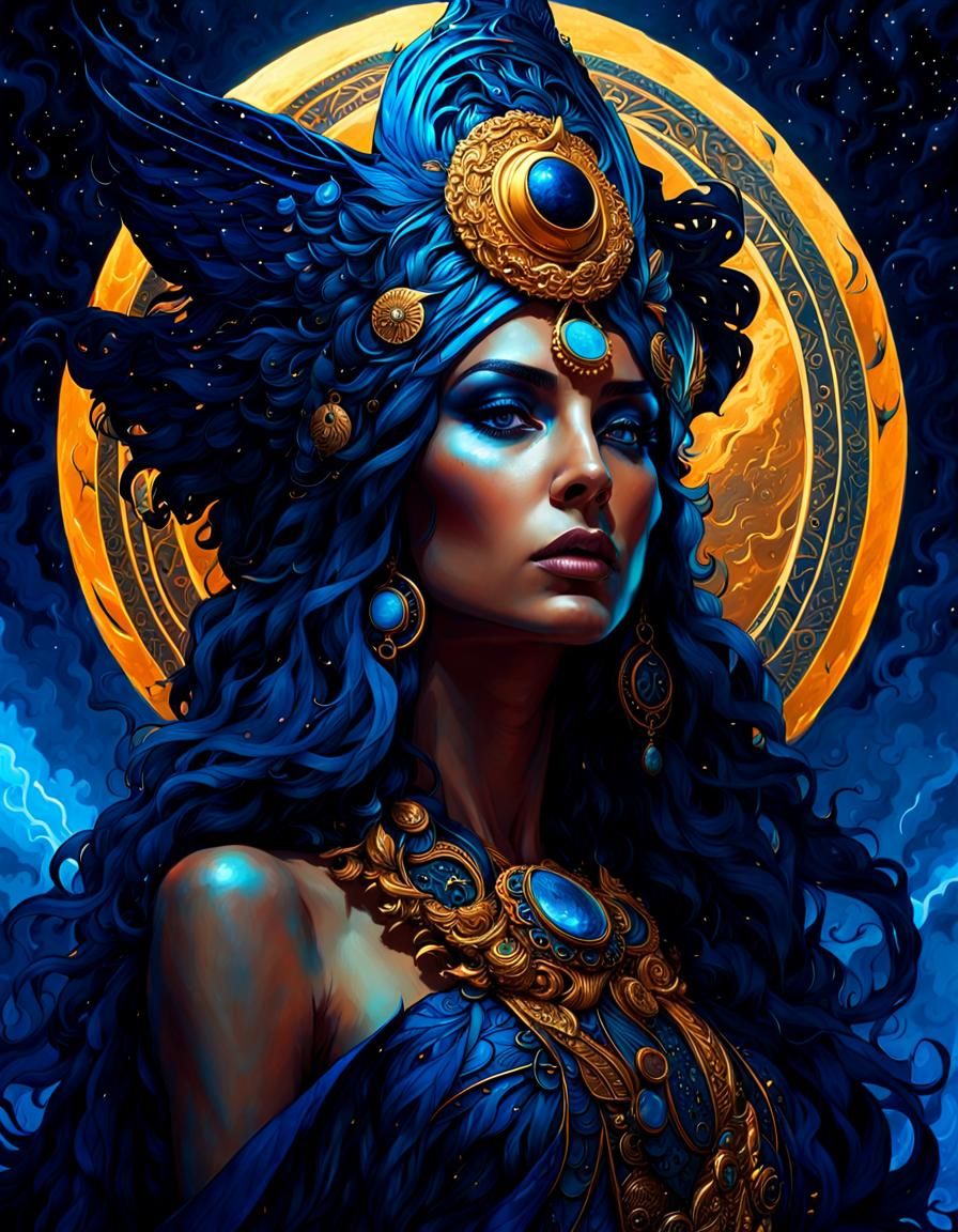 Moonlit Goddess: A Psychedelic Dreamscape