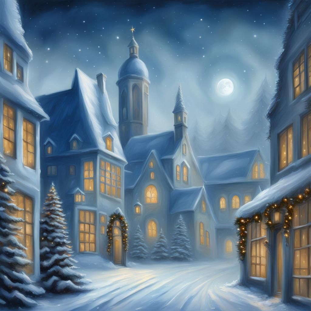 Feeling sad and blue on Christmas without you, Ben Bocquelet Heidelberg school airbrush art ambient occlusion flickering...