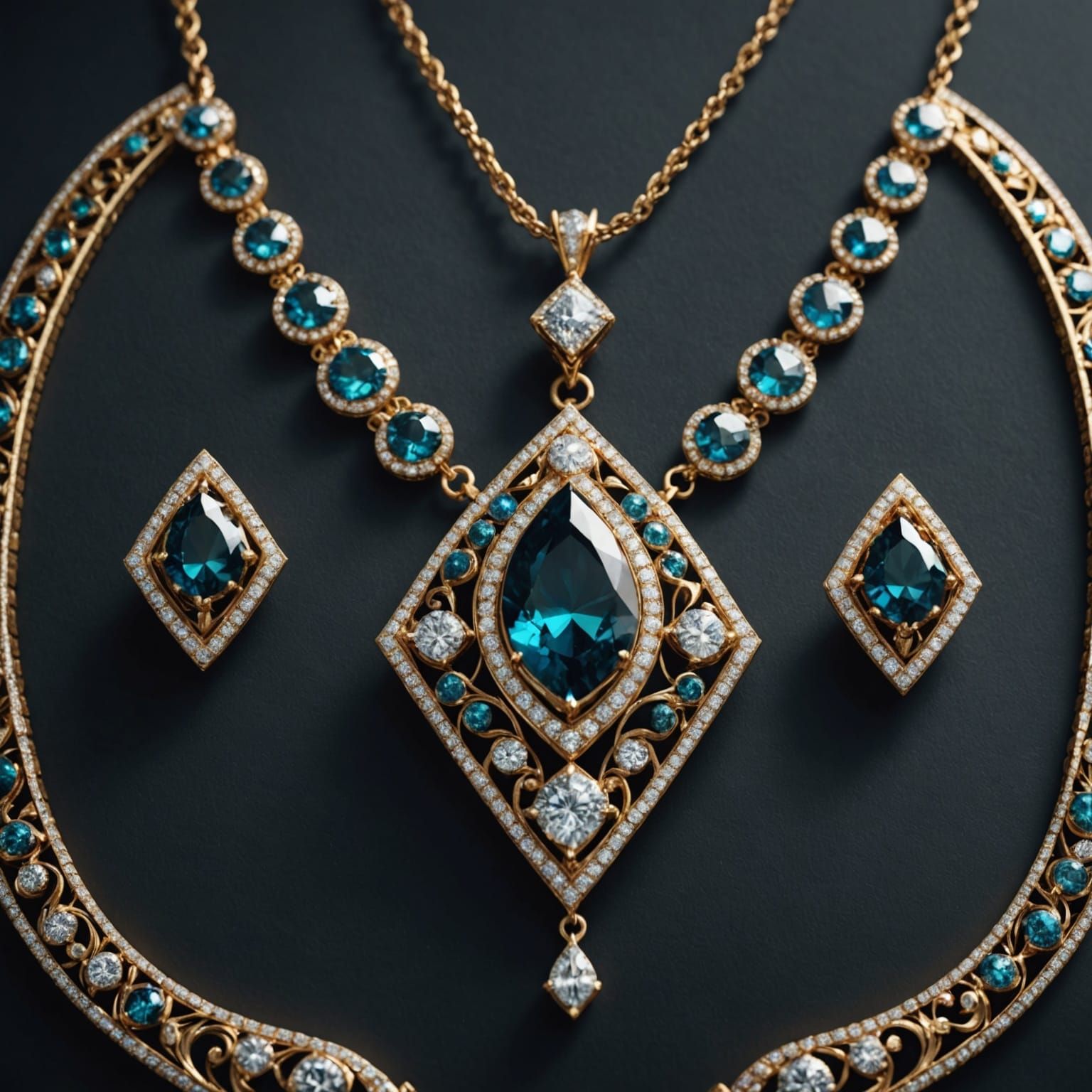 Ethereal Diamond Jewelry in Vibrant Fantasy Landscapes