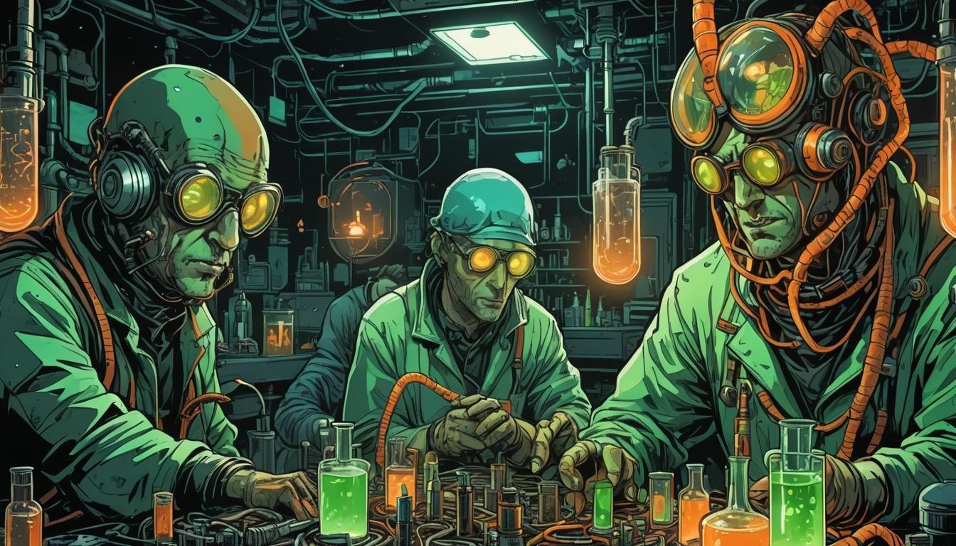 Scientists Transform in Gritty Comic Book Art