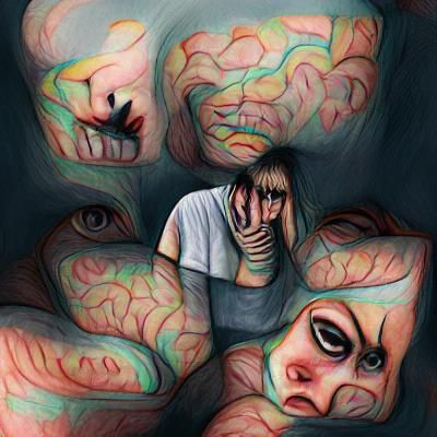 AI Generated Image of Anxiety and Mental Health