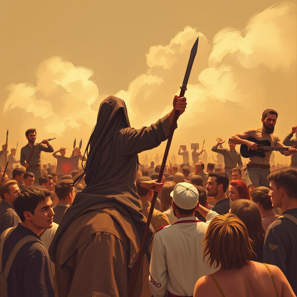 Mysterious Cult Leader in Darkened Alleyway