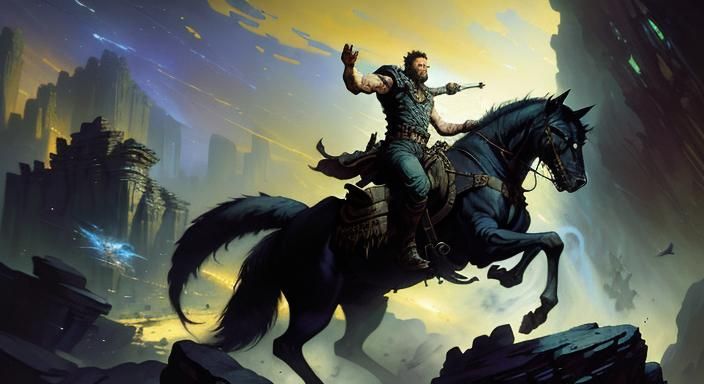 Enemy Patrol Attack in the Rocks: Fantasy Action