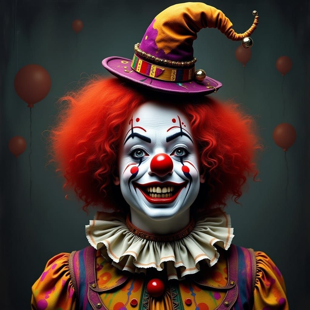 Imagine a fancy clown