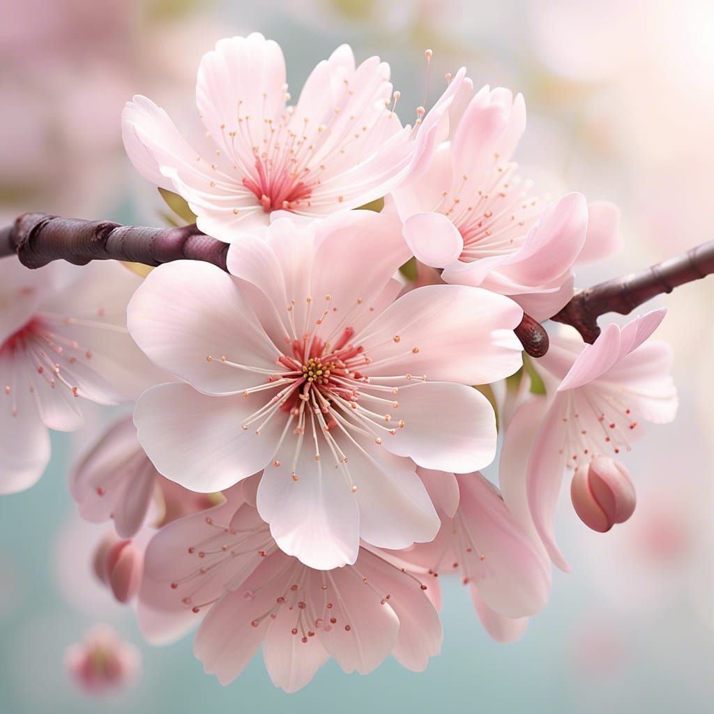 Macro View of a Delicate Cherry Blossom