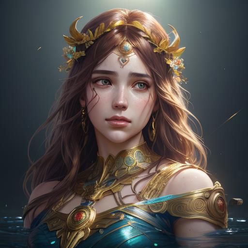 Aphrodite: Goddess of Beauty, Hyperdetailed Portrait