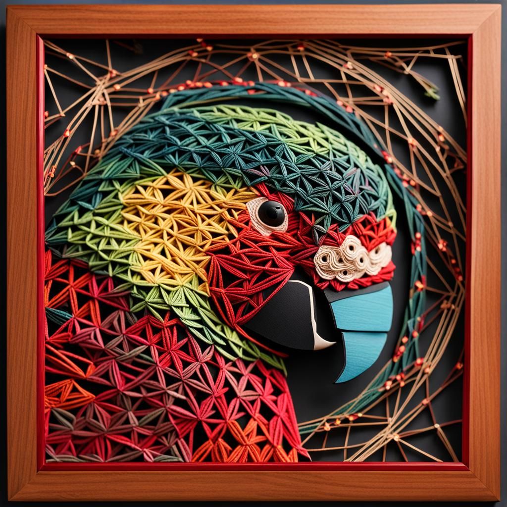 Amazon Parrot String Art