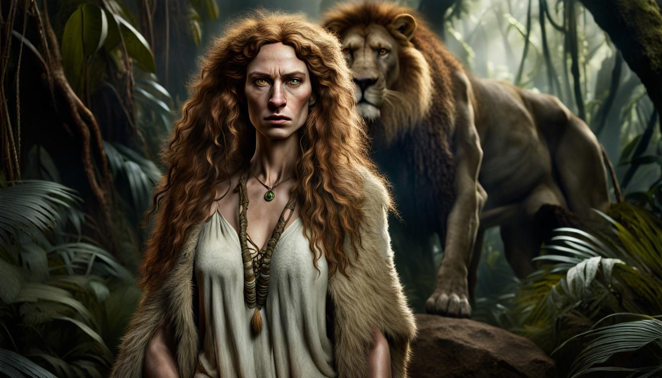 Jungle Explorer in Lion's Pelt