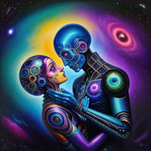 Psychedelic Android Dream of Technological Singularity