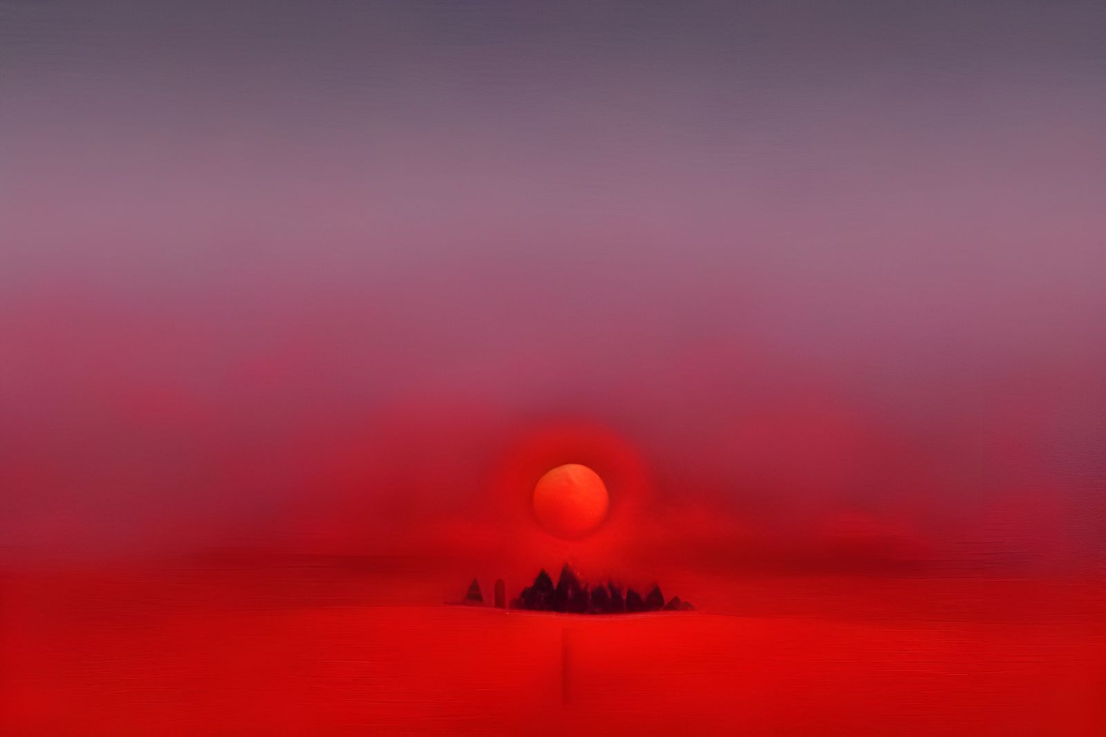 Cosmic Hellscape in Beksinski Style