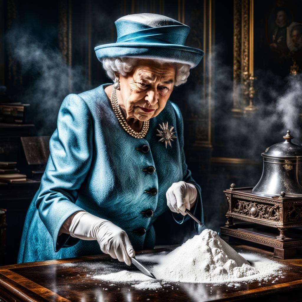 Hyperrealistic Queen Image with Intricate Details