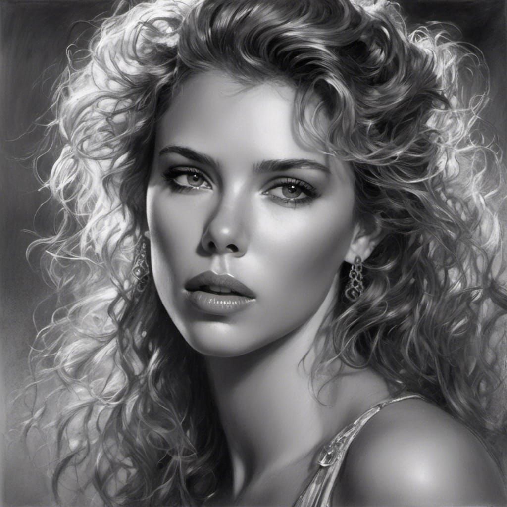 Hyperrealistic Portrait of Woman on Ocean Beach