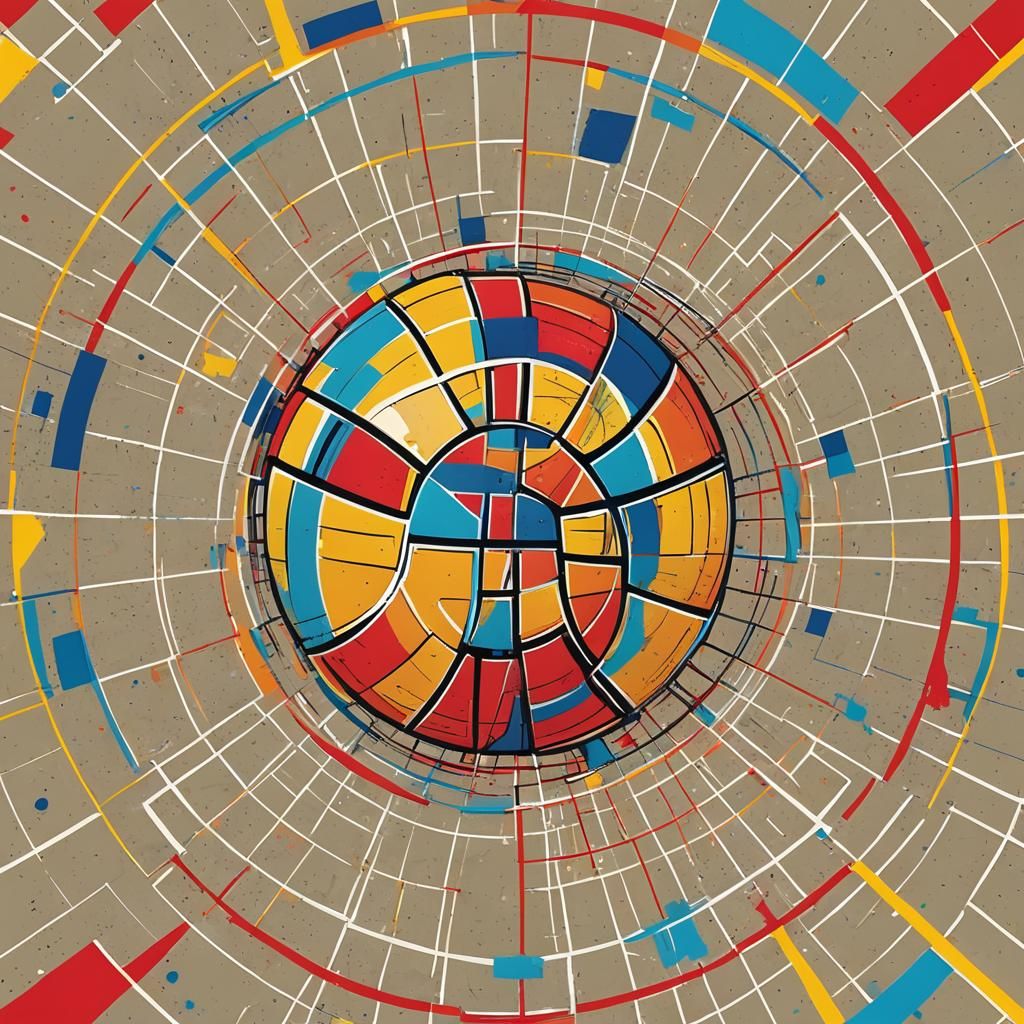 Basketball in Pop Art Style: Digital Screen Print