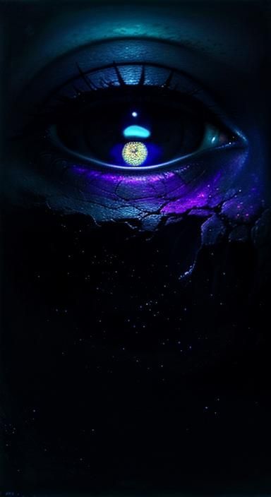 Surreal Cosmic Horror: Black Orb in Dark Void