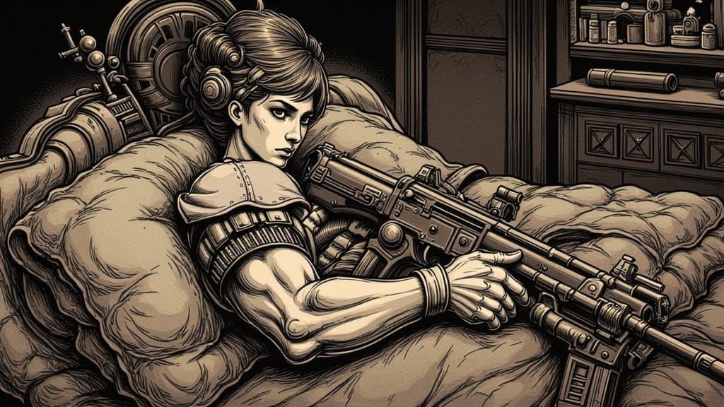 Sepia-Ink Grimepunk: Smoking Gun by Sleeping Beauty
