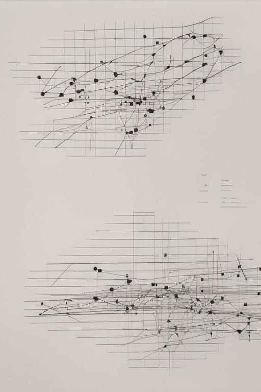Abstract Graphic Score in Black and White