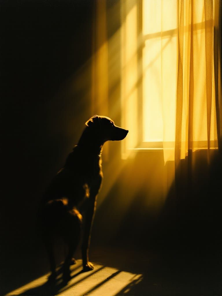 Dog in Golden Light, Film Noir Atmosphere