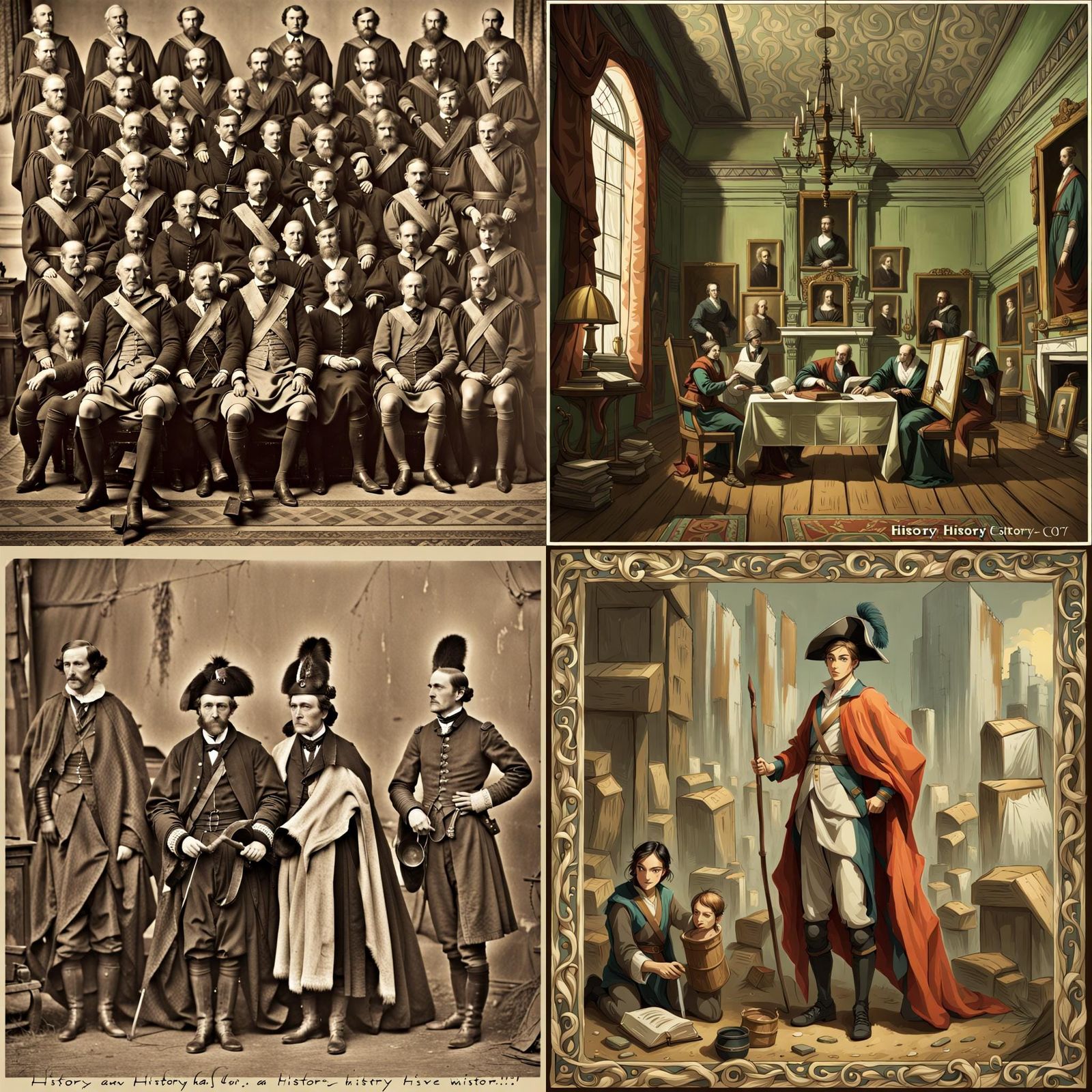 Abstract AI Interpretation of History