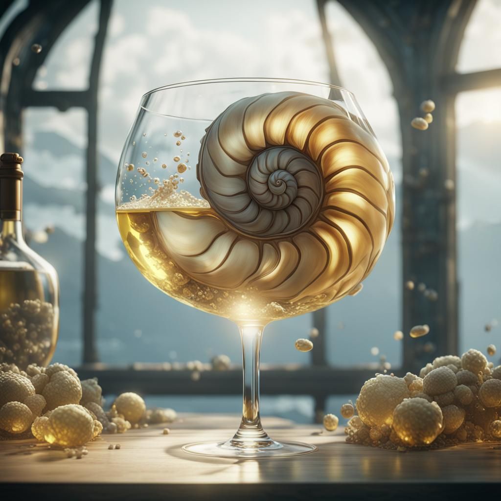 Nautilus Climbs from Wine Glass: 3D Game Cinematic