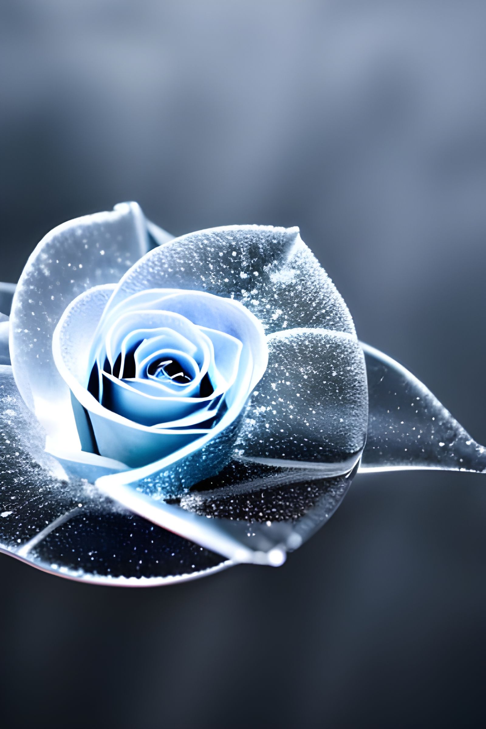 Icy Rose: A Translucent Sculpture in Ice