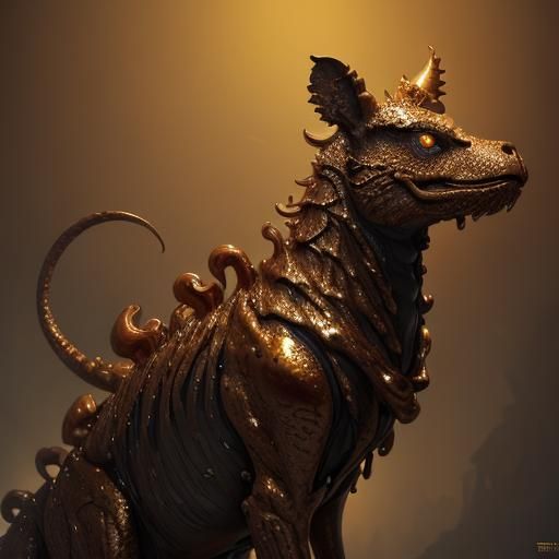 Molten Caramel Creature Design in Striking Detail