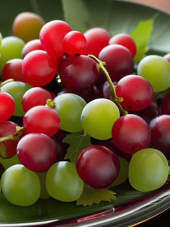 Juicy Red and Green Grapes in 4K Resolution