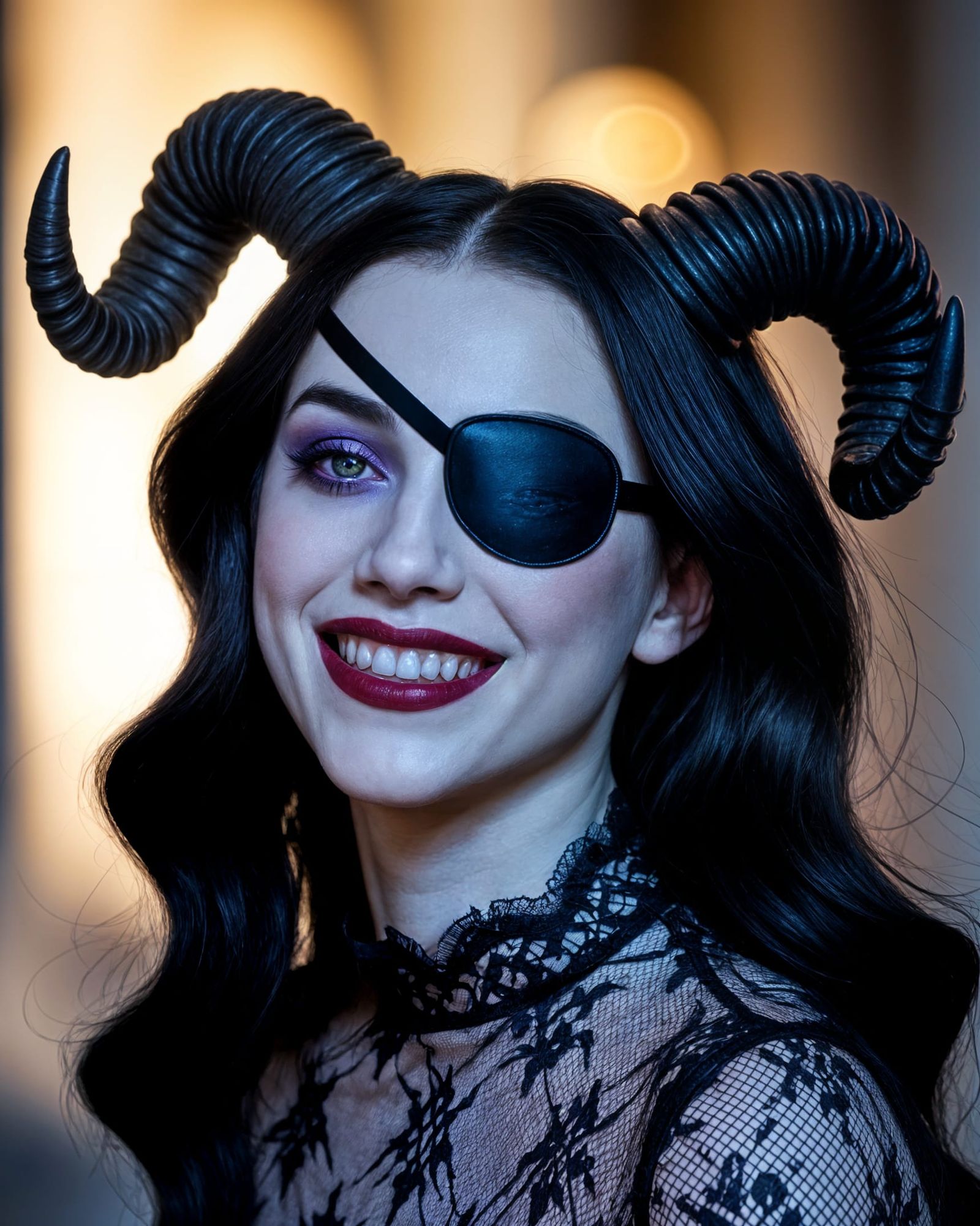 Devil's Daughter Portrait in Ethereal Fantasy Style