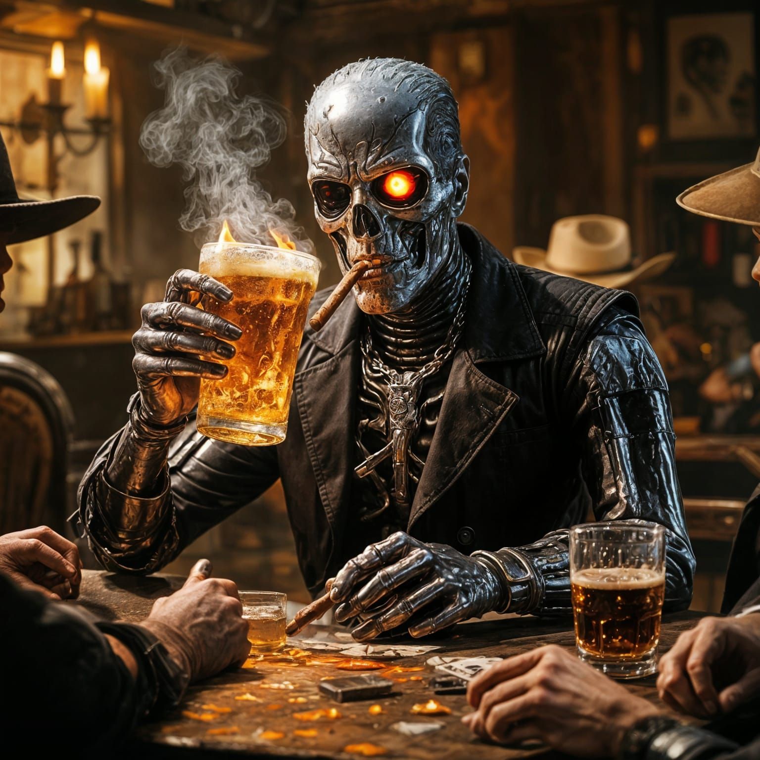 Cybernetic Spaghetti Western Terminator in 1850s Kansas Salo...