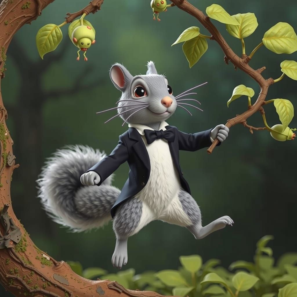 Surreal Claymation Squirrel Leaps into Tim Burton's Jungle W...