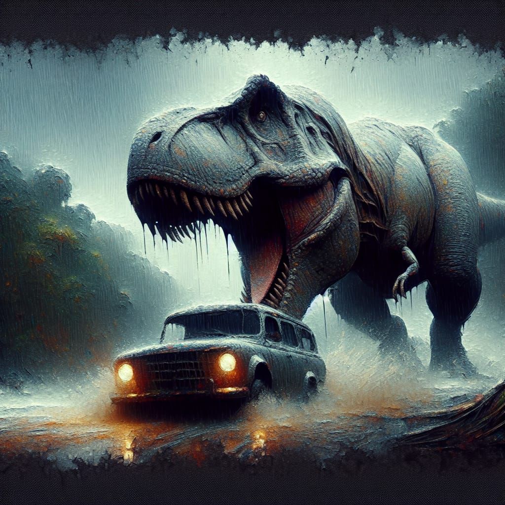 T-Rex's Maximalist Impressionistic Midnight Snack