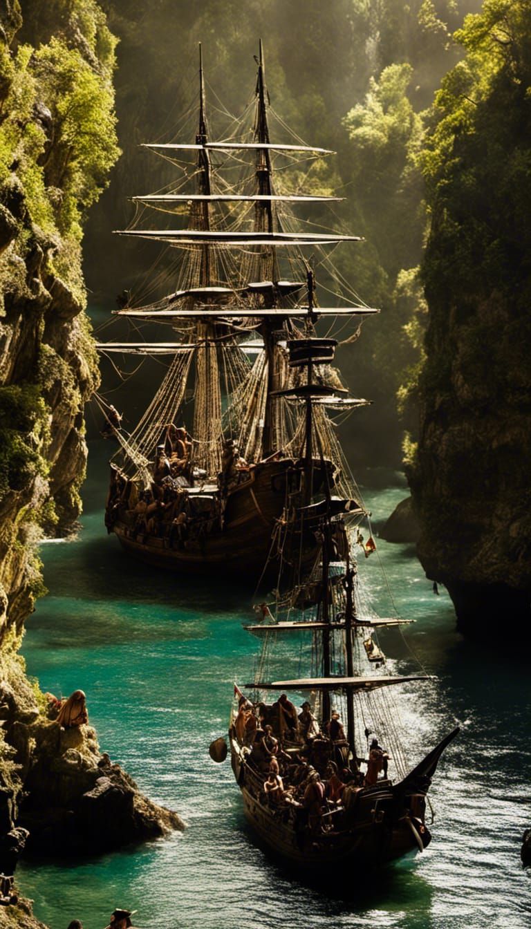 Pirate Stronghold Hidden Grotto: Cinematic View