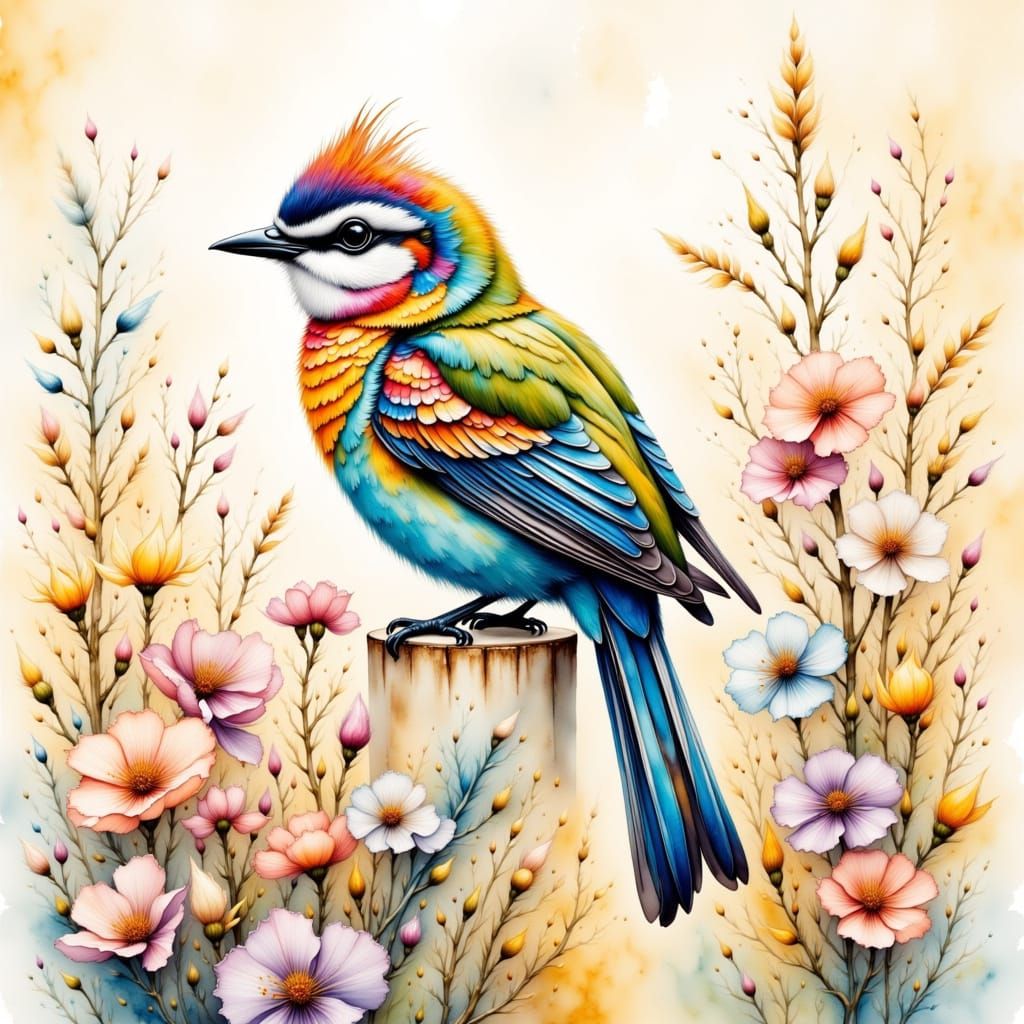 <lora:Mixing It Up:1.0> <lora:MrsH Watercolor:1.0> Colorful ...