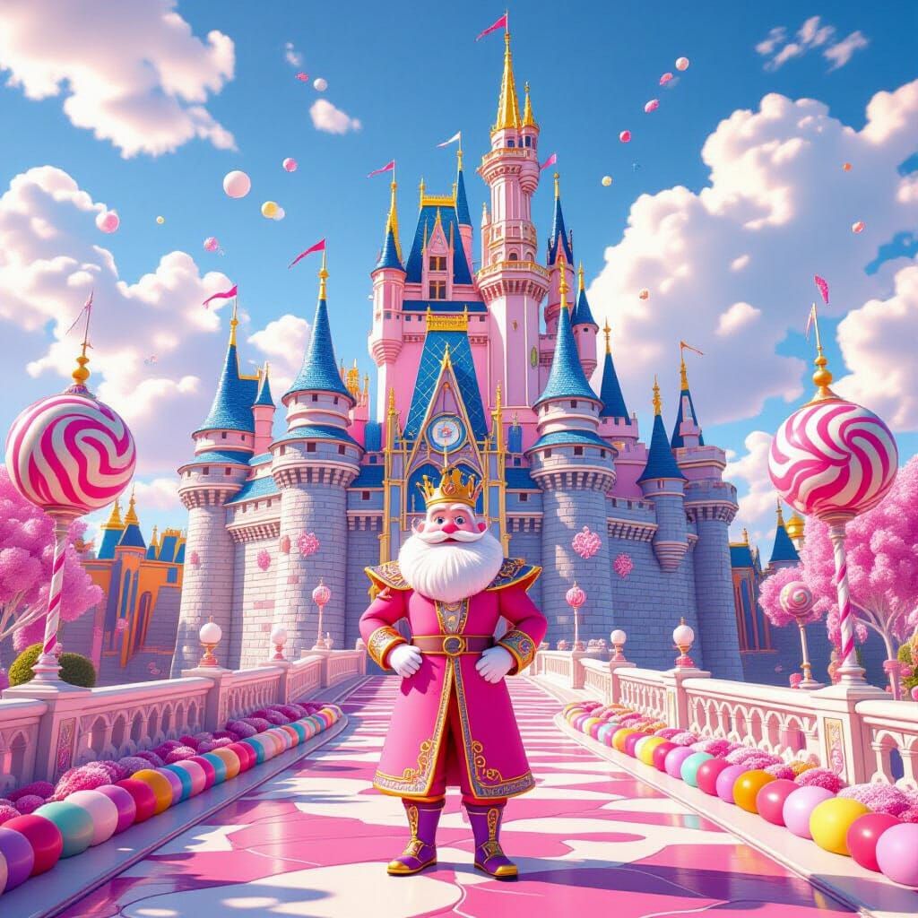 King Candy's Majestic Palace in Vibrant Sugar Rush World